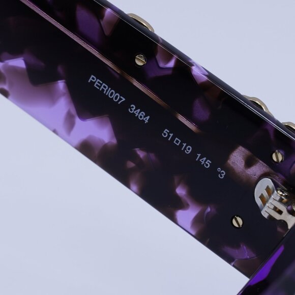 Palm Angels PERI007 ANGEL 3464 Sunglasses Havana Rectangle Frame, Brown Lenses - Picture 9 of 11